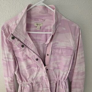Style & Co. Light Pink Camouflage Utility Jacket